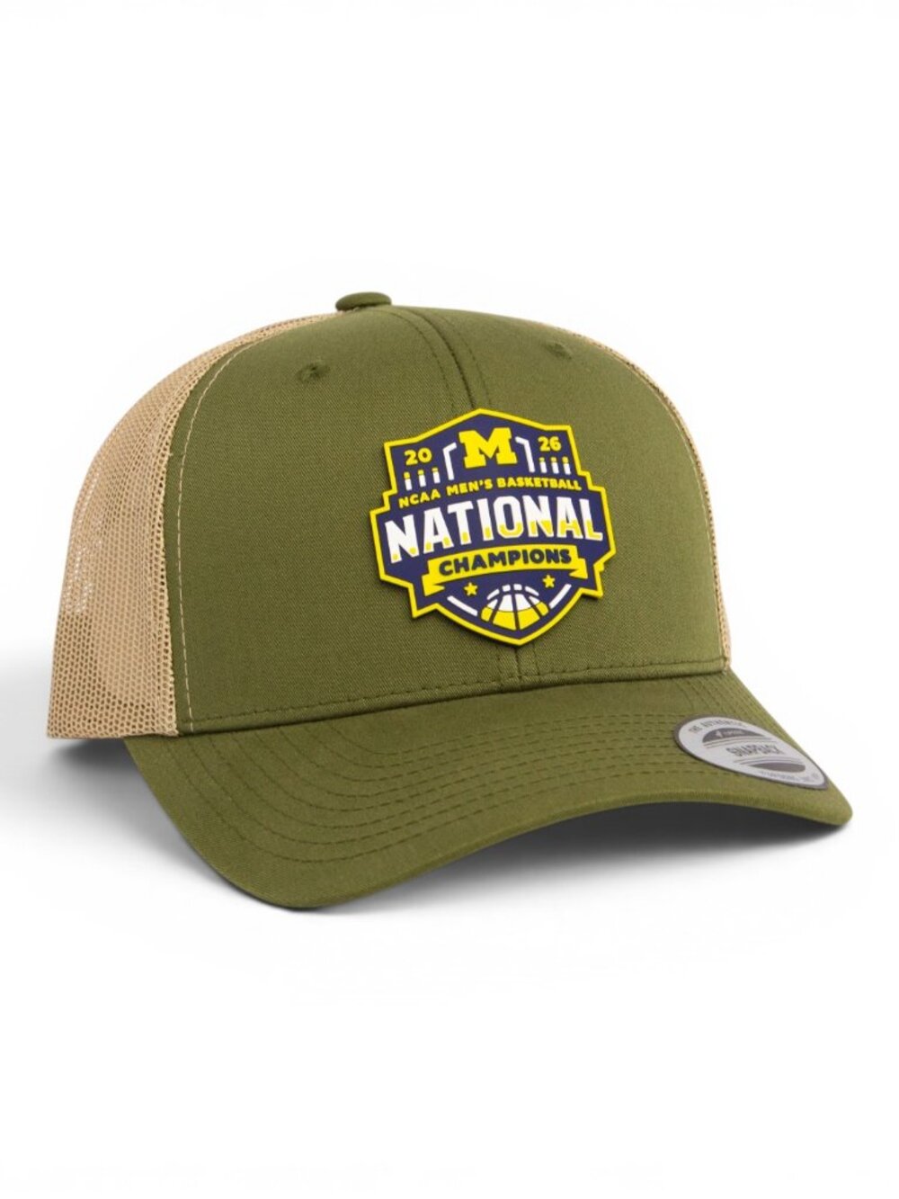 Michigan Wolverines 2026 Basketball National Champions 3D YP Trucker Hat